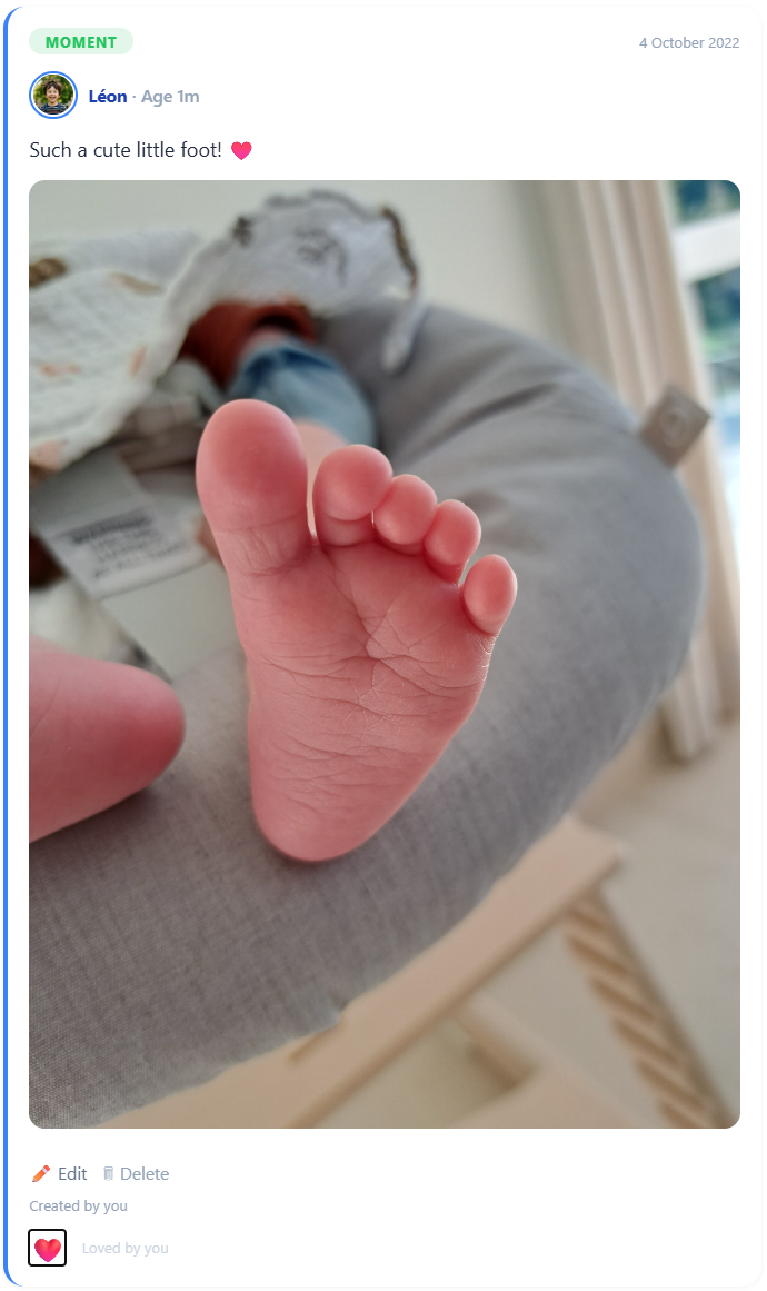 Tiny baby feet
